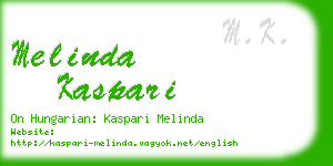 melinda kaspari business card